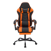 Ergonomic Gaming Chair With Headrest And Lumbar Support, Breathable Material Height Adjustable Video Game Chairs For Adults, Black Orange