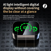 Wireless TWS Bluetooth Earbuds With Large Screen Smart Digital Display In Ear Breathing Light