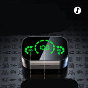 Wireless TWS Bluetooth Earbuds With Large Screen Smart Digital Display In Ear Breathing Light