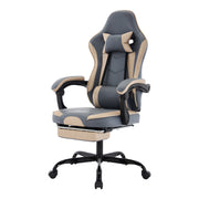Gaming Chair, Ergonomic Computer Chair With Footrest And Massage Lumbar Support
