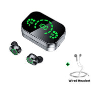 Wireless TWS Bluetooth Earbuds With Large Screen Smart Digital Display In Ear Breathing Light